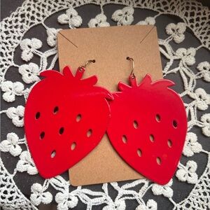 Red Strawberry Earrings